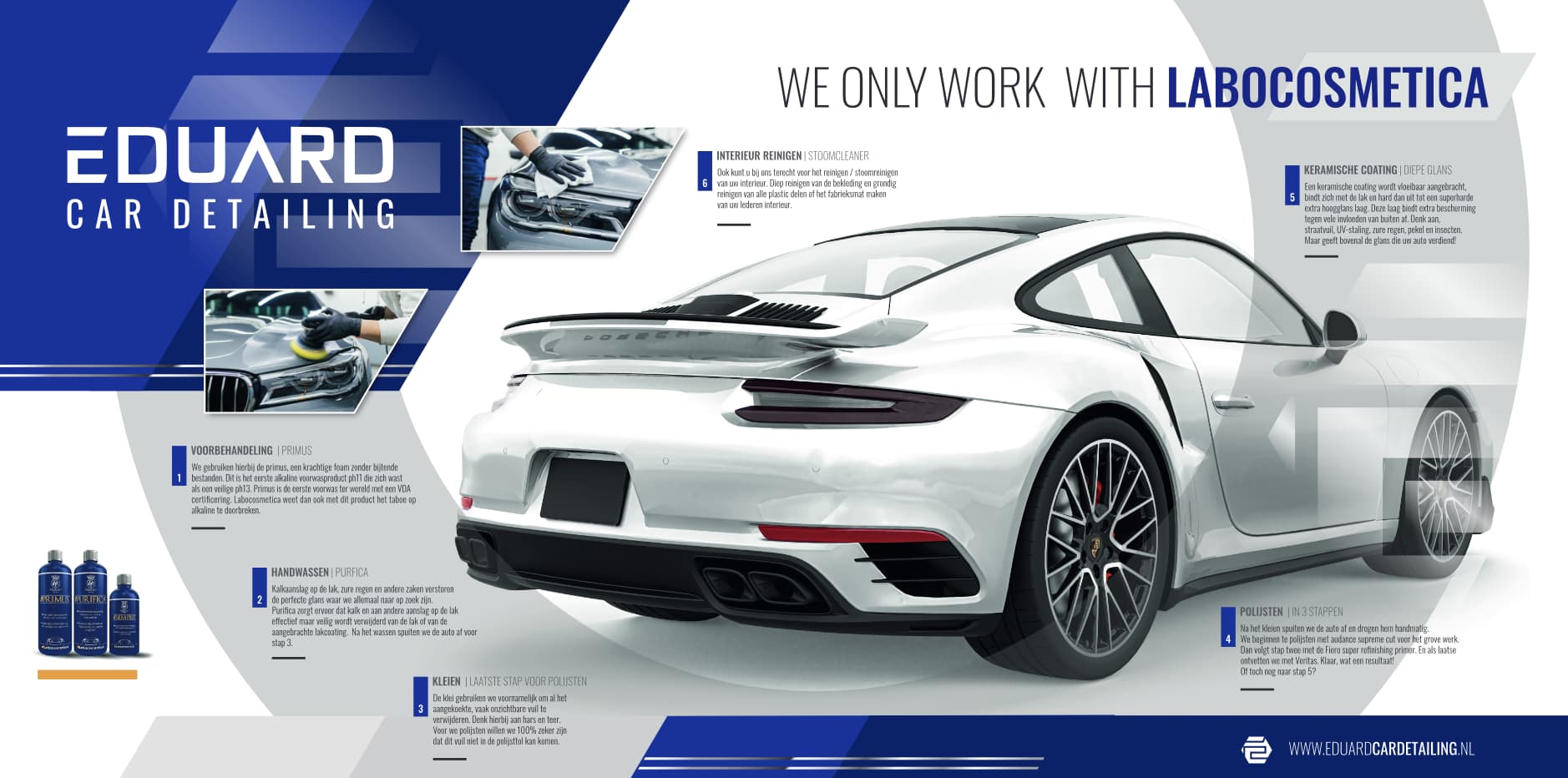 Promotiemateriaal van Eduard Car Detailing